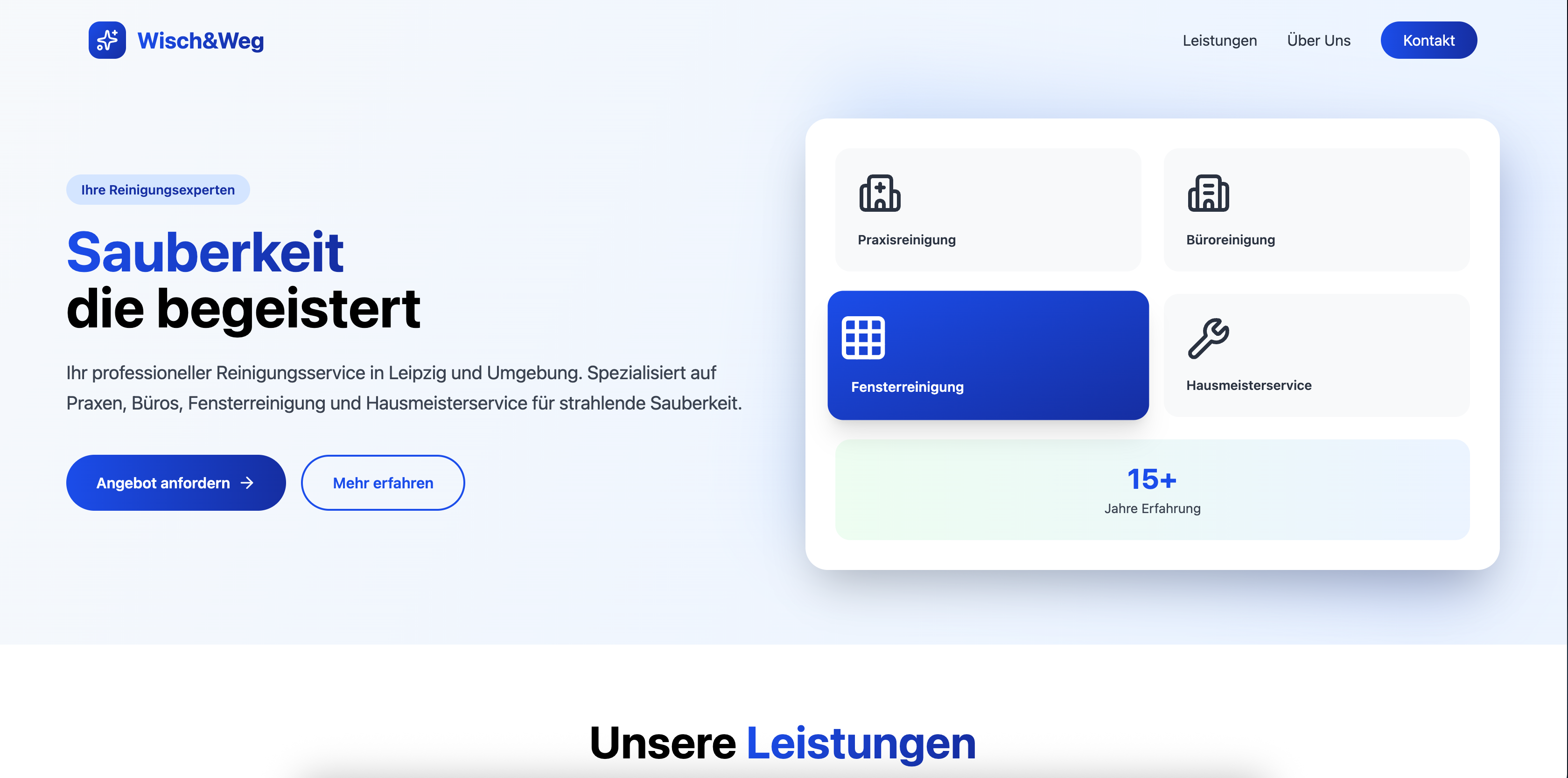 Beispiel Webseite Wisch&Weg